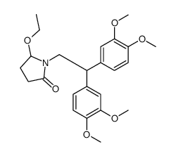 1-[2,2-bis(3,4-dimethoxyphenyl)ethyl]-5-ethoxypyrrolidin-2-one Structure