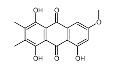 1,4,5-trihydroxy-7-methoxy-2,3-dimethylanthracene-9,10-dione结构式