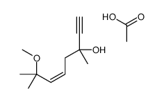 acetic acid,7-methoxy-3,7-dimethyloct-5-en-1-yn-3-ol结构式