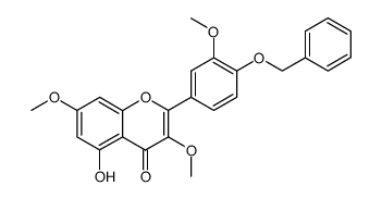 2-(4-benzyloxy-3-methoxy-phenyl)-5-hydroxy-3,7-dimethoxy-chromen-4-one结构式