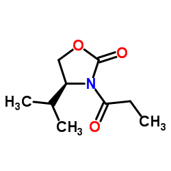 (|S|)-(+)-4-异丙基-3-丙酰-2-恶唑烷酮结构式