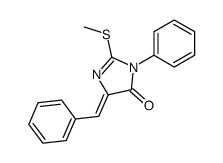 2-methylthio-3-phenyl-5-phenylmethylene-4H-imidazol-4-one Structure