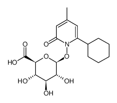 (3R,6R)-6-(2-cyclohexyl-4-methyl-6-oxopyridin-1-yl)oxy-3,4,5-trihydroxyoxane-2-carboxylic acid Structure