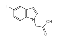 (5-氟吲哚-1-基)乙酸结构式