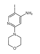 5-iodo-2-morpholin-4-yl-pyridin-4-ylamine结构式
