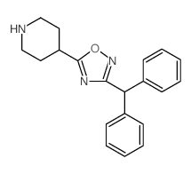 4-[3-(二苯基甲基)-1,2,4-噁二唑-5-基]-哌啶结构式