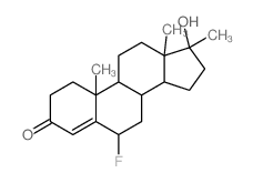 6-fluoro-17-hydroxy-10,13,17-trimethyl-2,6,7,8,9,11,12,14,15,16-decahydro-1H-cyclopenta[a]phenanthren-3-one structure