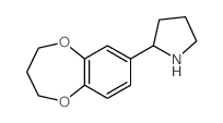 2-(3,4-二氢-2H-1,5-苯并二恶英-7-基)吡咯烷结构式
