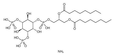 1,2-dioctanoyl-sn-glycero-3-phospho-(1'-Myo-inositol-3',5'-bisphosphate) (amMonium salt) Structure