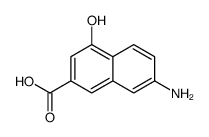 7-氨基-4-羟基-2-萘羧酸结构式