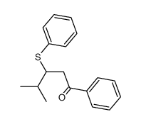 4-methyl-1-phenyl-3-(phenylthio)pentan-1-one Structure