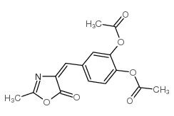 4-(3,4-Diacetoxybenzal)-2-methyl-5-oxazolone结构式