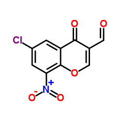 6-Chloro-8-nitro-4-oxo-4H-chromene-3-carbaldehyde Structure