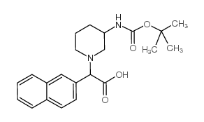 (3-Boc-氨基-1-哌啶)-萘-2-乙酸结构式