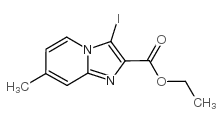 3-碘-7-甲基咪唑并[1,2-a]吡啶-2-羧酸乙酯结构式
