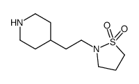 2-(2-piperidin-4-ylethyl)-1,2-thiazolidine 1,1-dioxide Structure