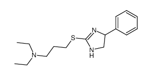Diethyl-[3-(4-phenyl-4,5-dihydro-1H-imidazol-2-ylsulfanyl)-propyl]-amine结构式