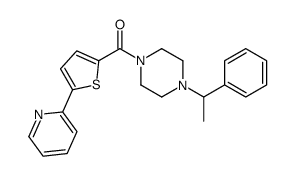 [4-(1-phenylethyl)piperazin-1-yl]-(5-pyridin-2-ylthiophen-2-yl)methanone结构式