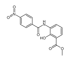 methyl 2-hydroxy-3-[(4-nitrobenzoyl)amino]benzoate结构式