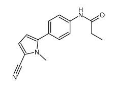 N-[4-(5-cyano-1-methylpyrrol-2-yl)phenyl]propanamide Structure