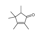 2,3,4,4,5-pentamethylcyclopent-2-en-1-one结构式