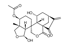 ent-3α-acetoxy-6α,11β-dihydroxy-7,15-dioxo-6,19:7,20-diepoxy-6,7-seco-16-kaurene Structure