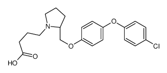 4-[(2S)-2-{[4-(4-Chlorophenoxy)phenoxy]methyl}-1-pyrrolidinyl]but anoic acid结构式