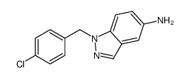 1-[(4-氯苯基)甲基]-1H-吲唑-5-胺结构式