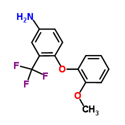 4-(2-Methoxyphenoxy)-3-(trifluoromethyl)aniline结构式