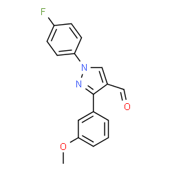 1-(4-氟苯基)-3-(3-甲氧基苯基)-1h-吡唑-4-甲醛结构式