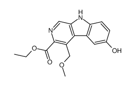 6-hydroxy-4-methoxymethyl-β-carboline-3-carboxylic acid ethyl ester structure