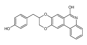 9-[(4-hydroxyphenyl)methyl]-9,10-dihydro-5H-[1,4]dioxino[2,3-j]phenanthridin-6-one Structure