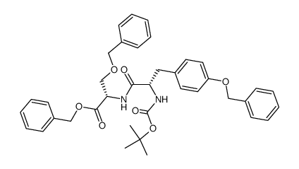 Nα-t-butoxycarbonyl-O-benzyltyrosyl-O-benzylserine benzyl ester结构式