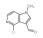 4-氯-1-甲基-1H-吡咯并[3,2-c]吡啶-3-羧醛结构式