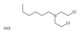 bis(2-chloroethyl)-hexylazanium,chloride Structure