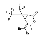 ethyl (1R,3S)-3-(2,2-dibromoethenyl)-2,2-bis(trifluoromethyl)cyclopropane-1-carboxylate Structure
