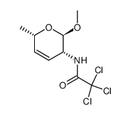 Methyl-2,3,4,6-tetradesoxy-2-trichloracetamido-β-D-erythro-hex-3-enopyranosid结构式
