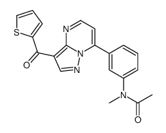 N-[3-[3-(thiophene-2-carbonyl)pyrazolo[1,5-a]pyrimidin-7-yl]phenyl]-N-(trideuteriomethyl)acetamide Structure