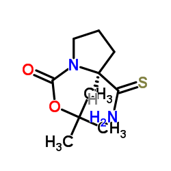 (S)-2-硫代羰基吡咯烷-1-羧酸叔丁酯结构式