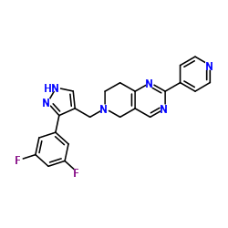 6-{[3-(3,5-Difluorophenyl)-1H-pyrazol-4-yl]methyl}-2-(4-pyridinyl)-5,6,7,8-tetrahydropyrido[4,3-d]pyrimidine Structure