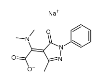 sodium dimethylamino(1-phenyl-3-methyl-5-oxo-4-pyrazolylidene)acetate Structure
