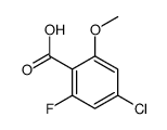 4-氯-2-氟-6-甲氧基苯甲酸结构式