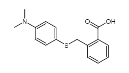 2-(4-(dimethylamino)phenylthiomethyl)benzoic acid结构式