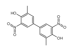 4,4'-dihydroxy-3,3'-dimethyl-5,5'-dinitrobiphenyl Structure