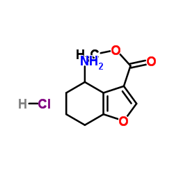 4-氨基-4,5,6,7-四氢苯并呋喃-3-甲酸甲酯盐酸盐结构式