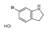 6-溴-2,3-二氢-1H-吲哚盐酸盐结构式