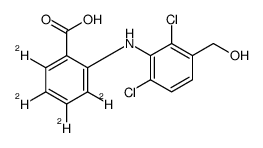 3-Hydroxymethyl meclofenamic acid-d4结构式