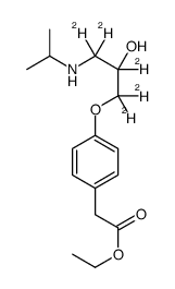 ethyl 2-[4-[1,1,2,3,3-pentadeuterio-2-hydroxy-3-(propan-2-ylamino)propoxy]phenyl]acetate Structure