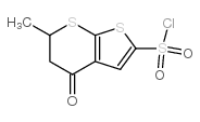 5,6-二氢-6-甲基-4-氧代-4H-噻吩并[2,3-b]噻喃-2-磺酰氯结构式