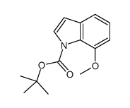1-BOC-7-甲氧基吲哚结构式